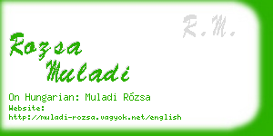 rozsa muladi business card