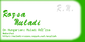 rozsa muladi business card